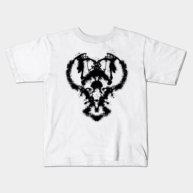 Heartless Rorschach Kids T-Shirt by jcoleman9182